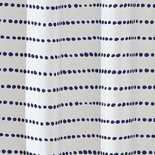 Aqualona Indigo Spot Polyester Shower Curtain - W1800 x H1800mm - 47422  Profile Large Image