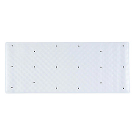 Aqualona Large White Roman Bath Mat - 370 x 900mm - 42045 Large Image