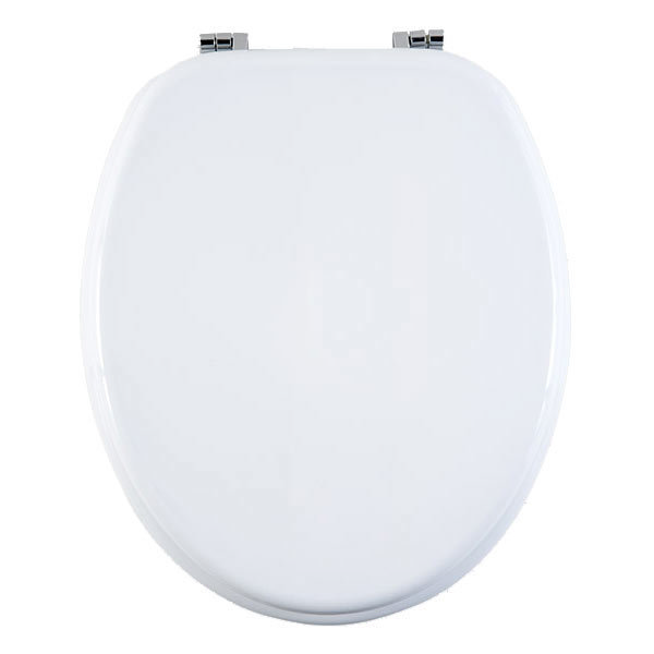 Aqualona White Wooden MDF Toilet Seat - 77573 Large Image
