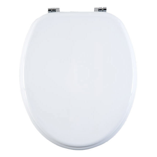 Aqualona White Wooden MDF Toilet Seat 77573 Victorian Plumbing