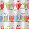Aqualona Wise Old Owl PEVA Shower Curtain - W1800 x H1800mm - 47378  Profile Large Image