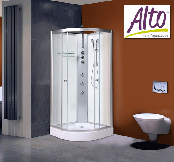 AquaLusso - Alto 03 - 1000 x 1000mm Shower Cabin - Polar White Large Image