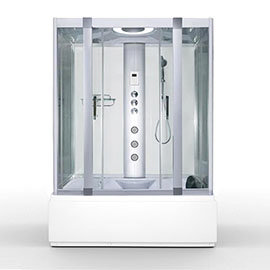 AquaLusso - Alto W1 - 1350 x 800mm Steam and Whirlpool Bath - Polar White Medium Image