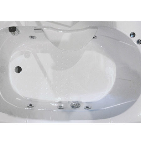 AquaLusso - Alto W2 - 1500 x 900mm Steam and Whirlpool Bath - Polar White  Feature Large Image