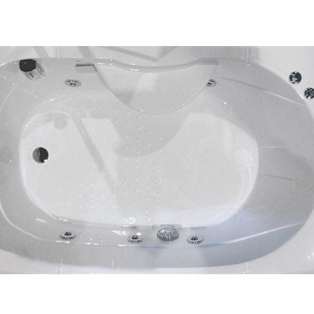 AquaLusso - Alto W2 - 1500 x 900mm Steam and Whirlpool Bath - Polar White Feature Large Image