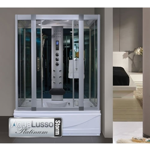 AquaLusso Avondale Steam Shower and Whirlpool Bath - Storm Large Image