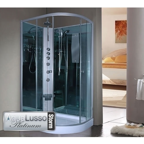 AquaLusso Crystal 1200 Shower Cabin - Storm - Left hand option Large Image