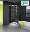 AquaLusso - Opus 01 - 800mm x 800mm Shower Cabin - Carbon Black Large Image