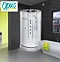 AquaLusso - Opus 01 - 800mm x 800mm Shower Cabin - Polar White Large Image