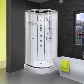 AquaLusso - Opus 02 - 900 x 900mm Shower Cabin - Polar White Medium Image