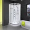 AquaLusso - Opus 02 - 900 x 900mm Shower Cabin - Polar White Large Image