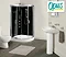 AquaLusso - Opus 04 - 1200mm x 800mm Offset Shower Cabin - Carbon Black Large Image