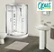 AquaLusso - Opus 12 - 1200 x 800mm Offset Steam Shower - Polar White Large Image