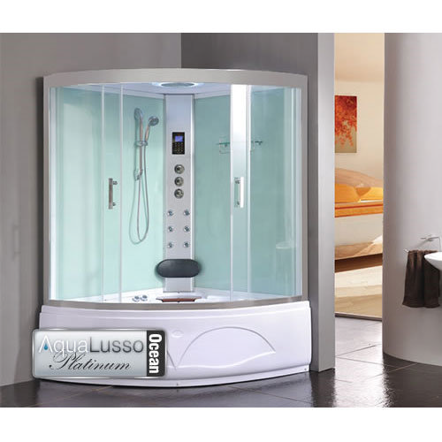 AquaLusso Portland 1350 Steam Shower and Whirlpool Bath - Ocean Large Image