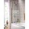 Aqualux Elite Modern Sail Silver Polished Frosted Glass - FSB0064AQU Large Image