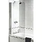 Aqualux - Shine Half Frame Radius Bath Screen - FBS0273AQU Large Image
