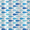 Aquarium Blue W1800 x H1800mm Polyester Shower Curtain