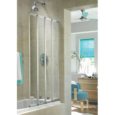 Aqualux - Aquarius 4 Fold Bath Screen Profile Large Image