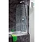 Aqualux - Aquarius Half Frame Radius Bath Screen - Pearl Silver Large Image