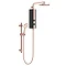 AQUAS AquaMax Flex Manual Smart 9.5KW Black + Rose Gold Electric Shower Large Image