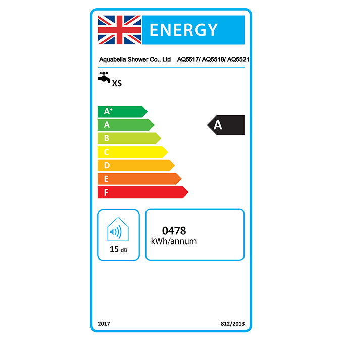 AQUAS AquaMax Flex Manual Smart 9.5KW Full Chrome Electric Shower  In Bathroom Large Image