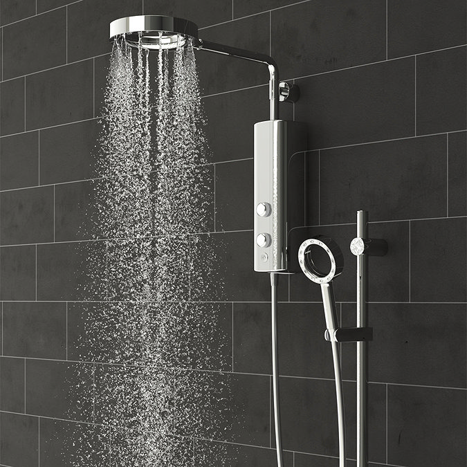 AQUAS AquaMax Flex Manual X-Jet 9.5KW Black Electric Shower  In Bathroom Large Image