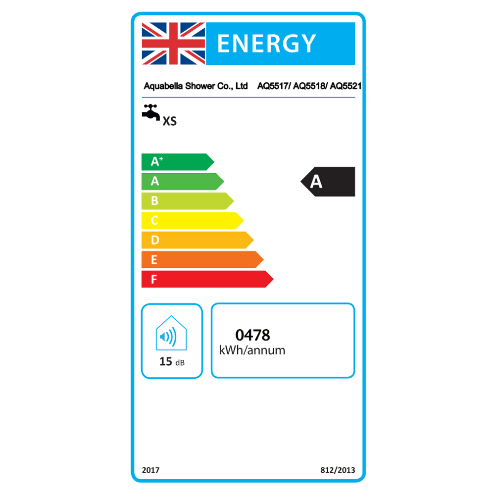 AQUAS AquaMax Flex Manual X-Jet 9.5KW Full Chrome Electric Shower additional Large Image