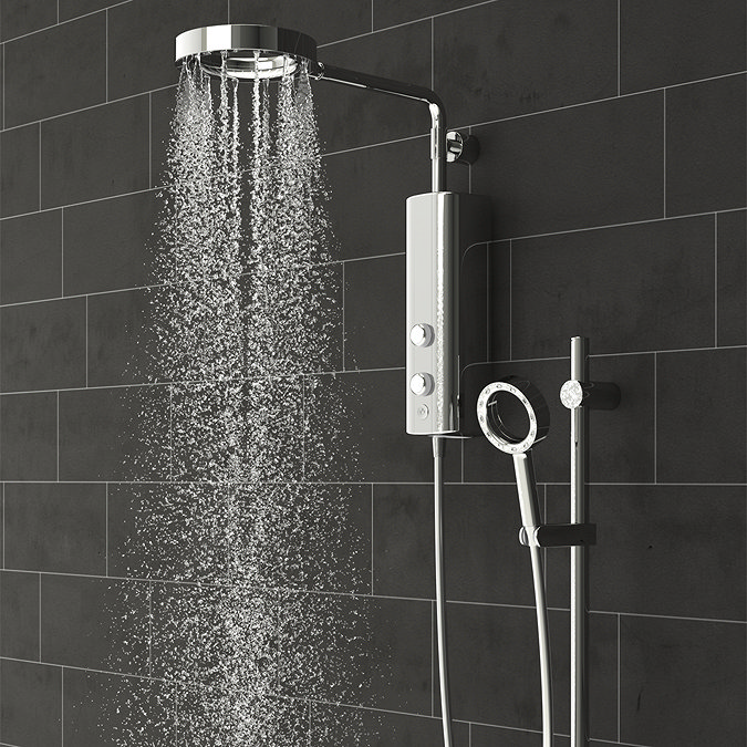 AQUAS AquaMax Flex Manual X-Jet 9.5KW White Electric Shower  In Bathroom Large Image