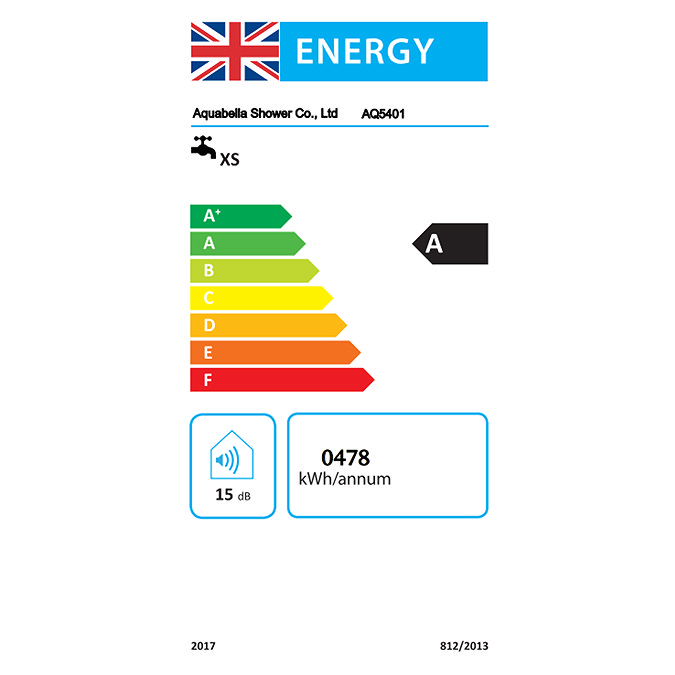 AQUAS Aquamax Pro with Column Manual 9.5kw Full Chrome Electric Shower  additional Large Image