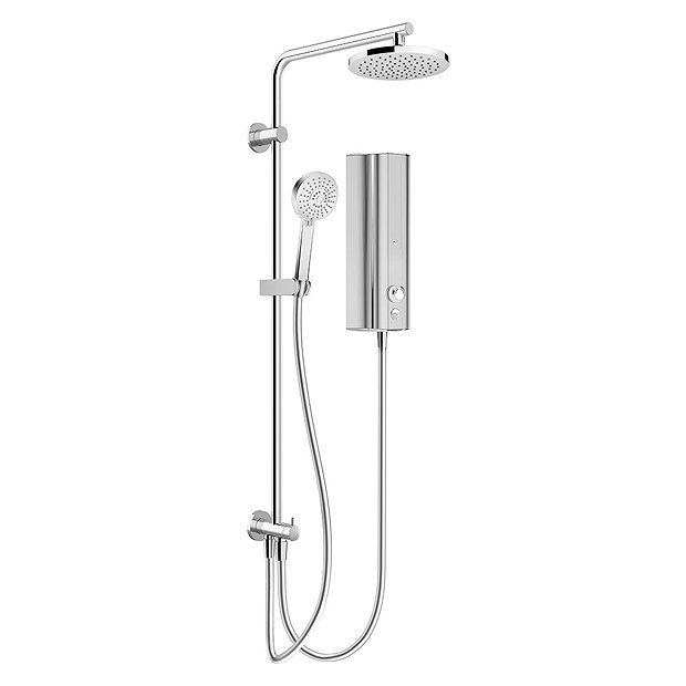 AQUAS Aquamax Pro with Column Manual 9.5kw Full Chrome Electric Shower