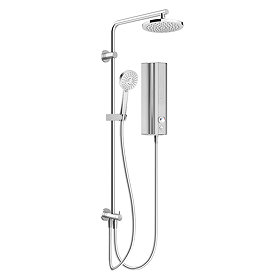 AQUAS Aquamax Pro with Column Manual 9.5kw Full Chrome Electric Shower Large Image