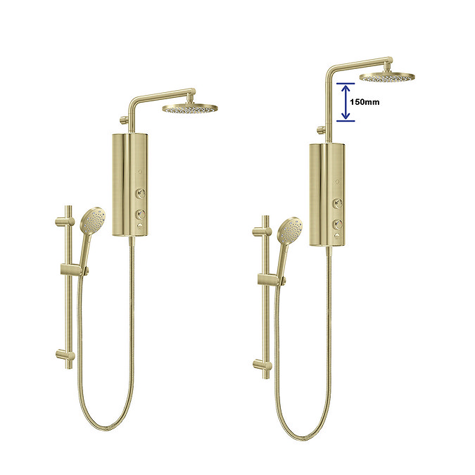 AQUAS Brushed Brass 150mm Height Extender