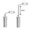 AQUAS Chrome 300mm Height Extender Profile Large Image