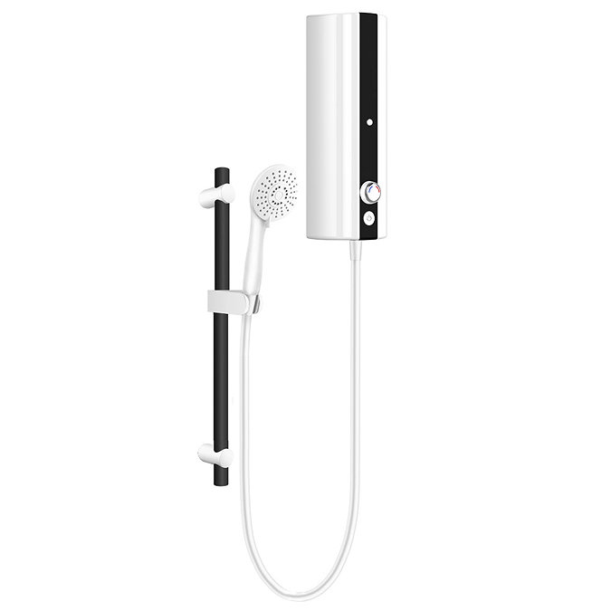 AQUAS Fit Ergo Manual 9.5KW White + Black Electric Shower Large Image