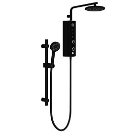 AQUAS Indulge Touch Flex Smart 9.5KW Matte Black Electric Shower - A000396 Large Image