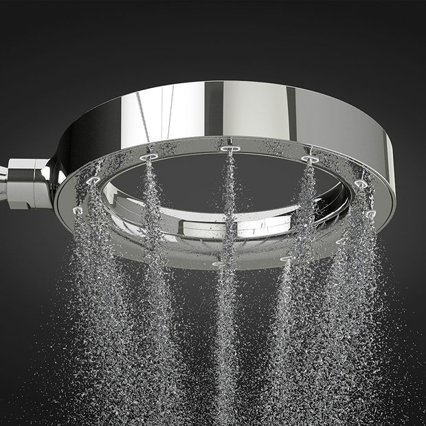 AQUAS Indulge Touch Inline X-Jet Matte Black Electric Shower - A000395  Standard Large Image
