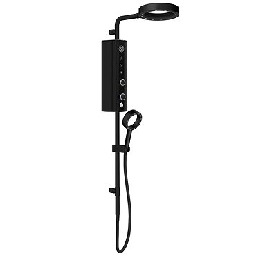 AQUAS Indulge Touch Inline X-Jet Matte Black Electric Shower - A000395  Profile Large Image