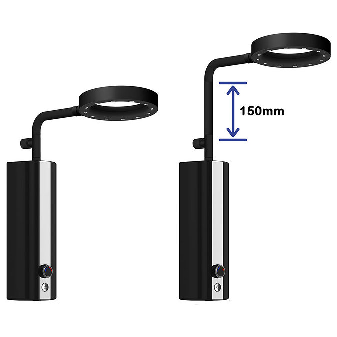 AQUAS Matt Black 150mm Height Extender