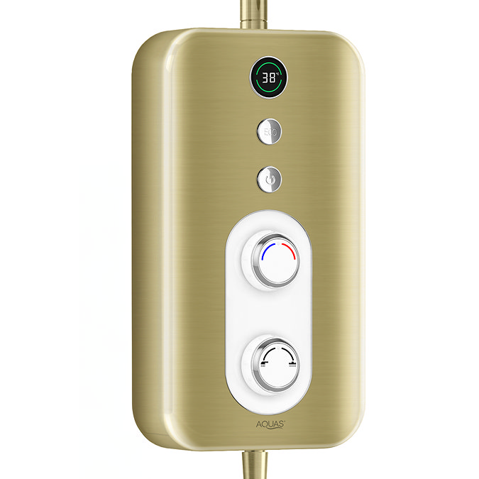 AQUAS Reva Flex Smart 9.5KW Electric Shower - Brushed Brass
