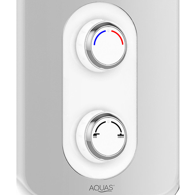 AQUAS Reva Flex Smart 9.5KW Chrome + White Electric Shower  Standard Large Image
