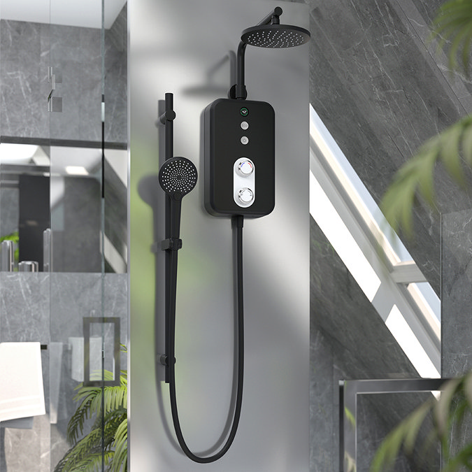 AQUAS Smart 200mm Overhead Shower Head - Matte Black