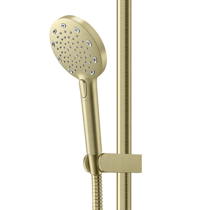 AQUAS Turbo 110 Thermostatic Shower System - Brushed Brass Feature Large Image