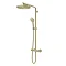 AQUAS Turbo 110 Thermostatic Shower System - Brushed Brass Large Image