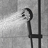 AQUAS Wave Slider Rail Kit with X-Jet Handshower - Matt Black  Profile Large Image