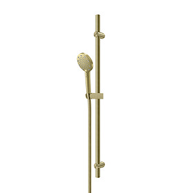 AQUAS X-Jet Turbo Slider Rail Kit with 3-Spray Handshower - Brushed Brass Large Image