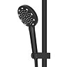 AQUAS X-Jet Turbo Slider Rail Kit with 3-Spray Handshower - Matt Black  Profile Large Image