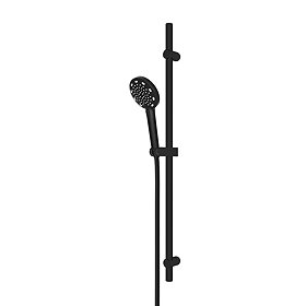 AQUAS X-Jet Turbo Slider Rail Kit with 3-Spray Handshower - Matt Black Large Image