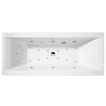 Aquastream Whirlpools - 11 Jet Ultimate Aquaspa Square Double Ended Bath - Various Size Options Profile Large Image