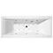 Aquastream Whirlpools - 11 Jet Ultimate Aquaspa Square Double Ended Bath - Various Size Options Large Image