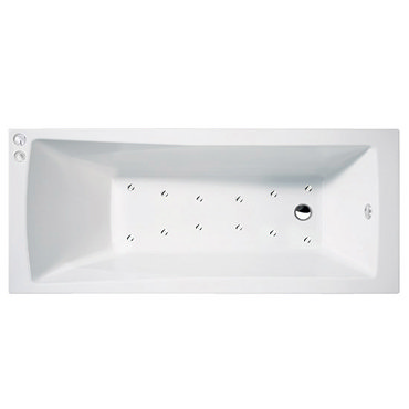Aquastream Whirlpools - 12 Jet Aqua AirSpa Square Single Ended Acrylic Bath - Various Size Options Profile Large Image
